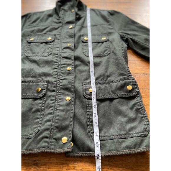 JCREW Green Cotton Utility Jacket sz M - Picture 10 of 10